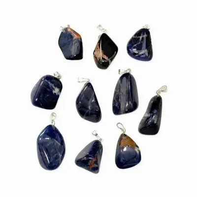 Bijoux - Pendentif pierre roulée Sodalite A x10 - ARABESK