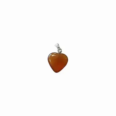 Bijoux - Pendentif Coeur Cornaline 15mm x10 - ARABESK