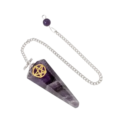 Jewelry - Conical Pentagramm Amethyst pendulum 6 faces - ARABESK