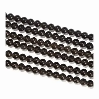 Jewelry - Rock crystal smoked A 8mm pearls on string - ARABESK