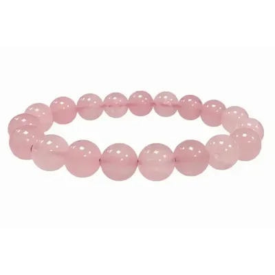 Bracelets - Bracelet quartz rose A perles 10mm - ARABESK