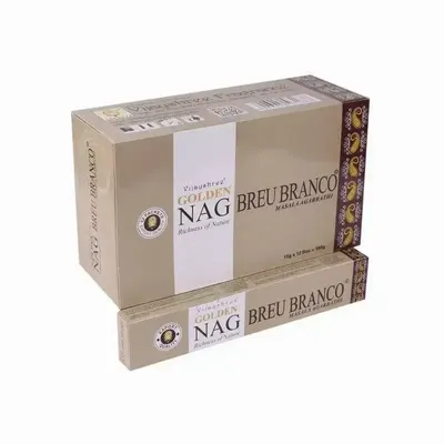 Senteurs - Encens Vijayshree Golden Nag Breu Branco 15g - ARABESK