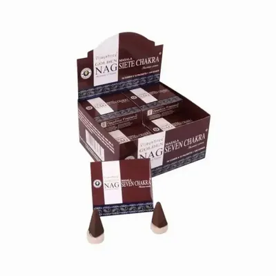 Scents - Vijayshree Golden Nag 7 Chakra cones incense - ARABESK