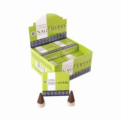 Scents - Vijayshree Golden Nag 7 Herbes cones incense - ARABESK