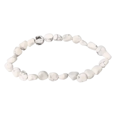 Bracelets - Howlite A tumbled stones bracelet - ARABESK