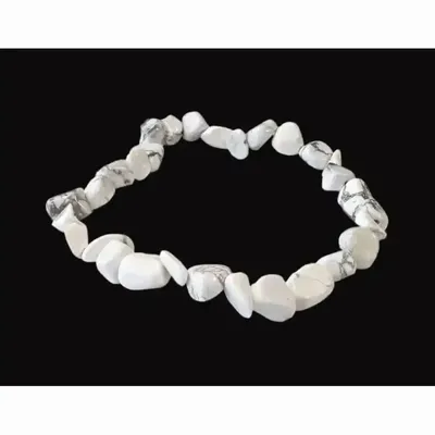 Bracelets - Bracelet Howlite A pierres roulées - ARABESK
