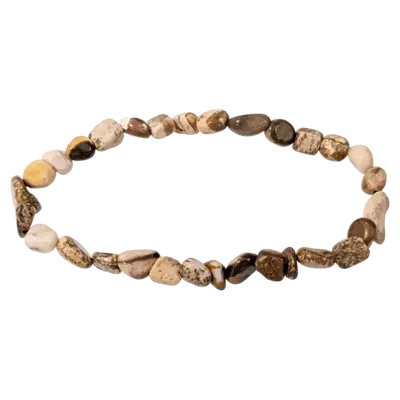 Bracelets - Bracelet Jaspe Paysage A pierres roulées - ARABESK