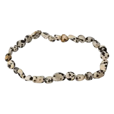 Bracelets - Dalmatian Jasper bracelet A rolled stones - ARABESK