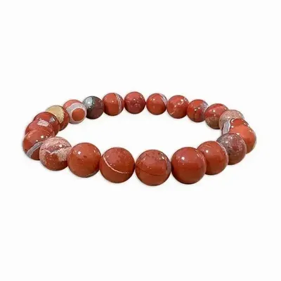 Bracelets - Red Jasper Bracelet 8-9mm beads - ARABESK