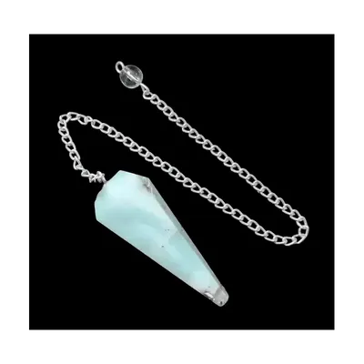 Jewelry - Chrysoprase conical pendulum 6 faces - ARABESK