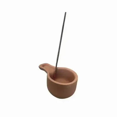 Scents - Brown terracotta burner Handmade - ARABESK