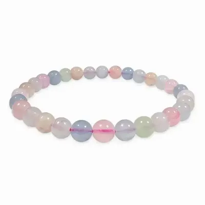 Bracelets - Bracelet Béryls Aigue marine & Morganite  A perles 6-7mm - ARABESK