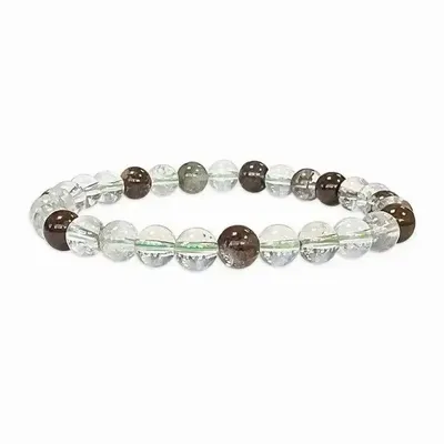 Bracelets - Bracelet Quartz Chlorite Lodolite A perles 6mm - ARABESK