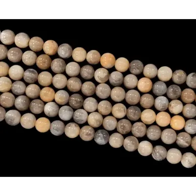 Bijoux - Pierre de Lune Noire A perles 8mm sur fil 40cm - ARABESK