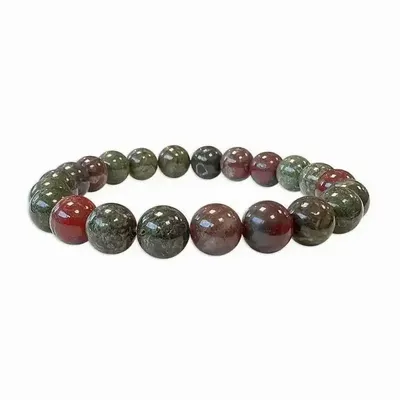 Bracelets - Dragon's Blood Jasper Bracelet A 8-9mm Beads - ARABESK