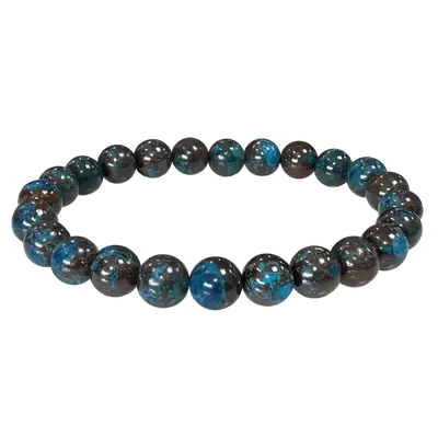 Bracelets - Bracelet Chrysocolle Turquie AAA perles 7mm - ARABESK