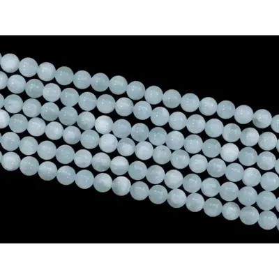 Jewelry - Aquamarine AA 6mm pearls on string - ARABESK