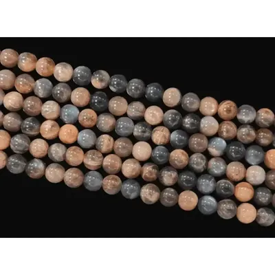 Bijoux - Pierre de Lune Noire Mix AA perles 6mm sur fil 40cm - ARABESK