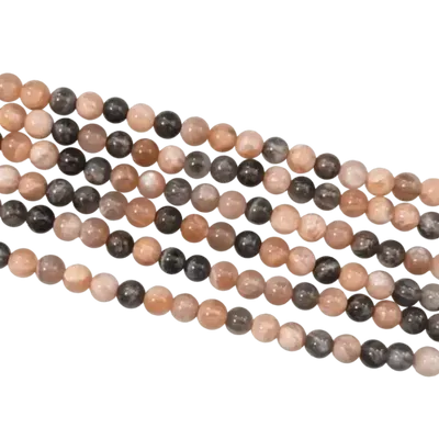 Bijoux - Pierre de Lune Multcolore Foncée A perles 6-7mm sur fil 40cm - ARABESK