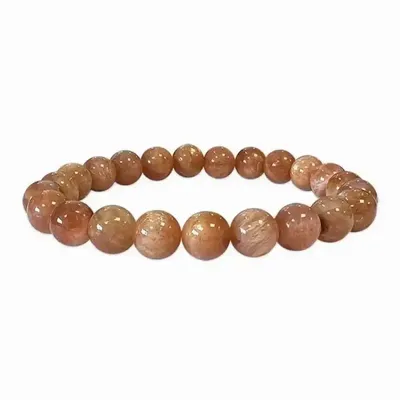 Bracelets - Bracelet Pierre de Soleil Doré AA perles 8mm - ARABESK