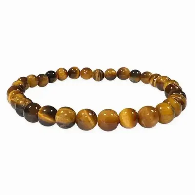 Bracelets - Tiger Eye Bracelet AA 6mm beads - ARABESK