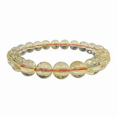 Bracelets - Natural Citrine AA 8mm pearls Bracelet - ARABESK