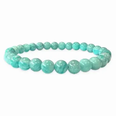 Bracelets - Peruvian Amazonite Bracelet A 6-7mm Beads - ARABESK