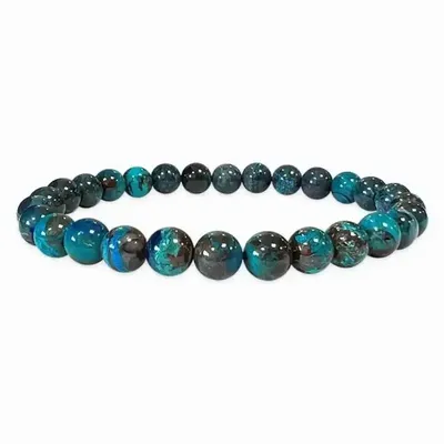 Bracelets - Bracelet Azurite Malachite Chrysocolle AA perles 5.5-6.5mm - ARABESK