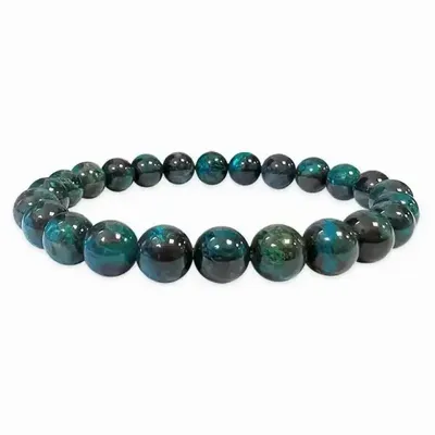 Bracelets - Bracelet Chrysocolle Afrique du Sud AAA perles 7.5-8.5mm - ARABESK