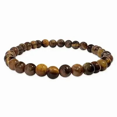 Bracelets - Tiger's eye 6mm pearls bracelet - ARABESK