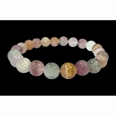 Bracelets - Bracelet Fluorite multicolore AA perles 6.5-7.5mm - ARABESK