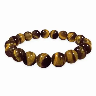 Bracelets - Tiger eye 10mm A pearls bracelet - ARABESK