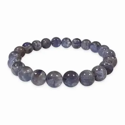 Bracelets - Bracelet Cordiérite Lolite AAA perles 7.5-8.5mm - ARABESK