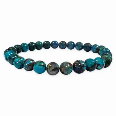 Bracelets - Bracelet Chrysocolle Turquie AAAA perles 5-6mm - ARABESK