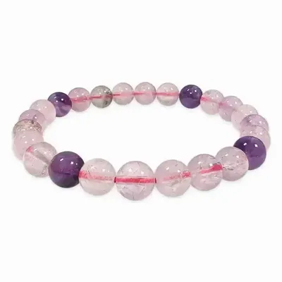 Bracelets - Super Seven A bracelet 6mm pearls - ARABESK