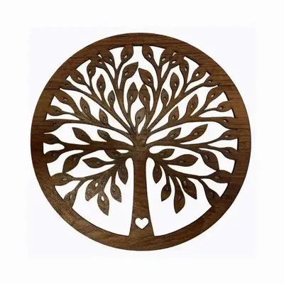 Lampes sans fil  - Panneau aimanté en bois Arbre de vie et Coeur - ARABESK