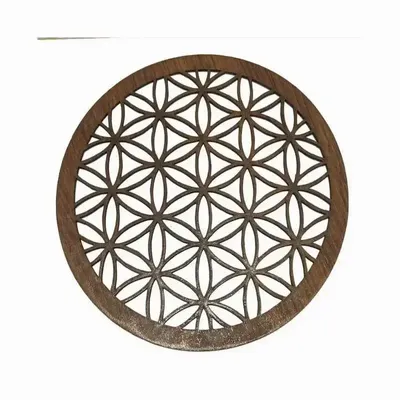 Lampes sans fil  - Panneau aimanté  en bois Fleur de vie - ARABESK