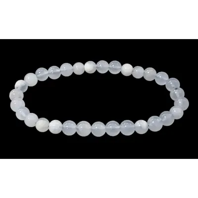 Bracelets - Blue Chalcedony Bracelet With 6-6.5mm Beads - ARABESK