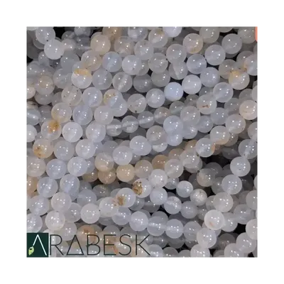 Jewelry - Blue chalcedony A beads 8-9mm on 40cm wire - ARABESK