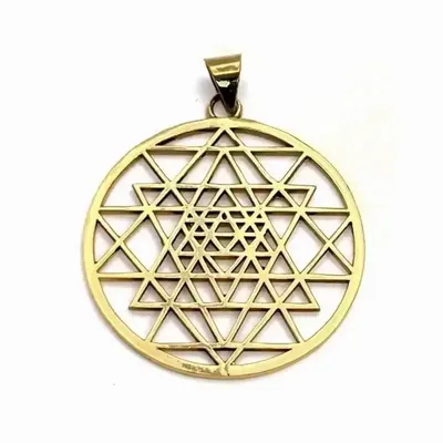 Bijoux - Pendentif Mandala Bronze Sri Yantra 4cm - ARABESK