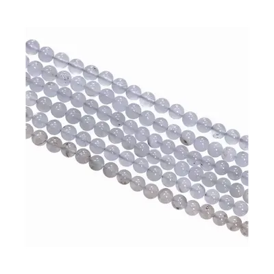 Bijoux - Calcédoine bleue A perles 6mm sur fil 40cm - ARABESK