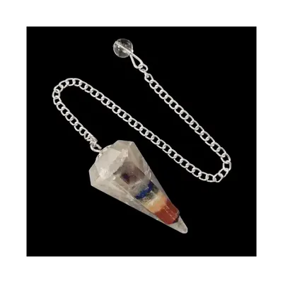 Jewelry - Pendulum crystal smoked & Seven Chakras conical 6 faces - ARABESK