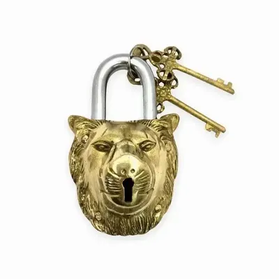 Decorative objects - Brass padlock - Lion's head - ARABESK