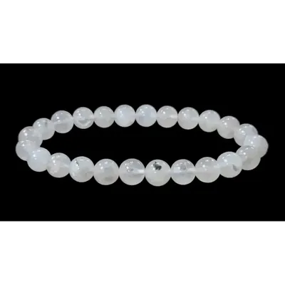 Bracelets - Bracelet Pierre de Lune Blanche Peristerite A perles 7.5-8.5mm - ARABESK
