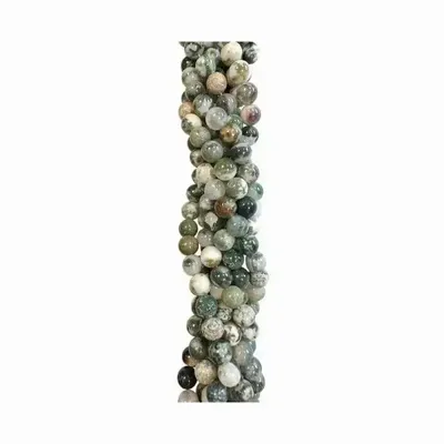 Bijoux - Agate Arbre A perles 10mm sur fil 40cm - ARABESK