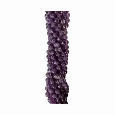 Bijoux - Amethyste Uruguay A perles 6.5mm sur fil 40cm - ARABESK