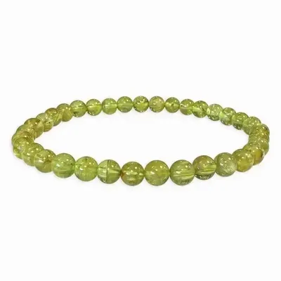 Bracelets - Peridot bracelet AA beads 5-6mm - ARABESK