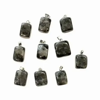 Jewelry - Larvikite Tumbled Stone Pendant x 10 - ARABESK