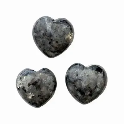 Jewelry - Larvikite Heart 30mm x 3 - ARABESK
