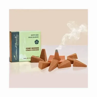 Scents - Auroville White Sage Incense 5x10 Cones - ARABESK